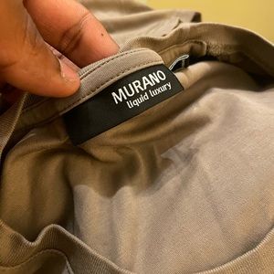 Murano liquid luxury tan shirt.